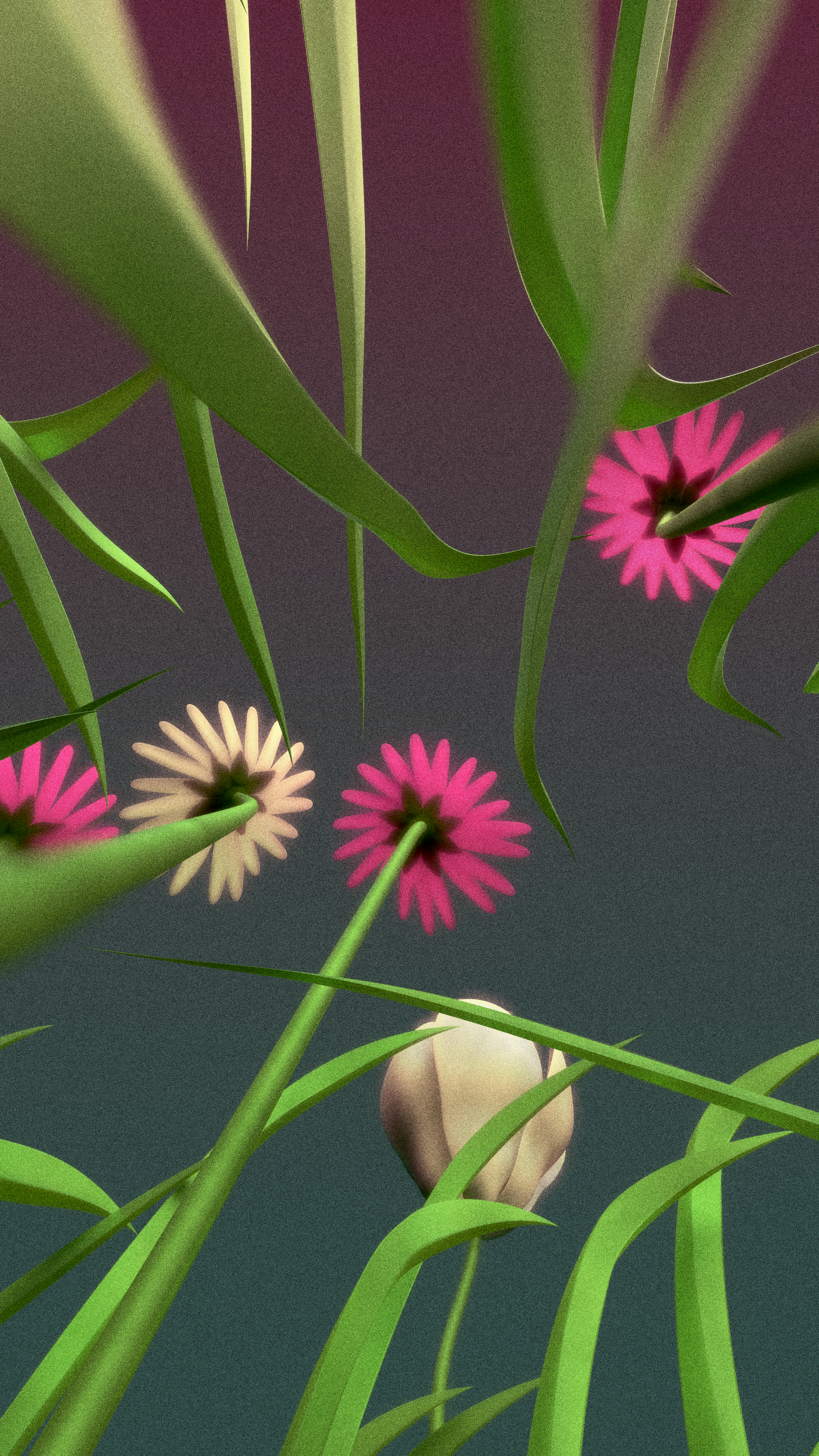 3D Render of Flowers